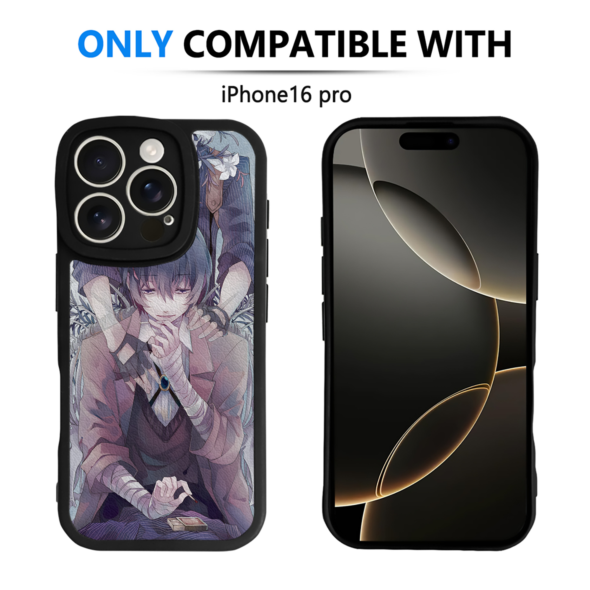 （画像用） 文豪ストレイドッグス Bungo Stray Dogs 【iPhone 16シリーズ対応】シリコンスマホケース（レザー調） 材質：シリコン